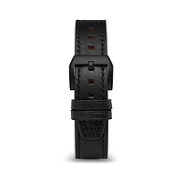 Vincero Gun Metal 22mm Full-Grain Ecco Leather Watch Strap with Quick-Release Pin Buckle
