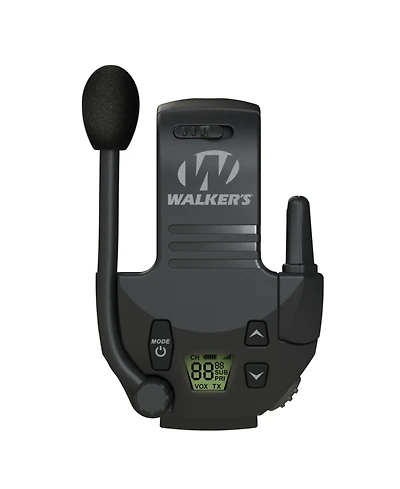 Walkers Walker's Tactical/Hunting Walkie Talkie, Integrates w/ Razor Muffs, 2-Mile Range