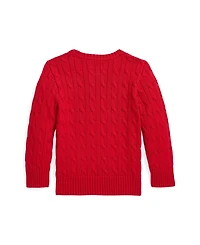 Polo Ralph Lauren Toddler and Little Boys Polo Bear Cable-Knit Cotton Sweater