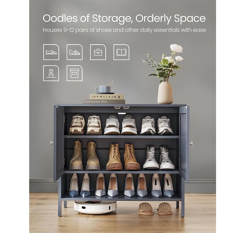 Slickblue 3-Tier Shoe Storage Organizer Compact and Versatile Shoe Rack