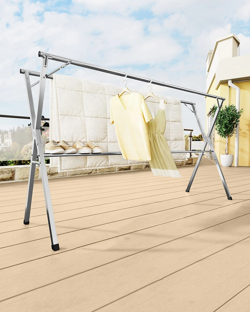 Slickblue Extendable and Foldable Clothes Drying Rack