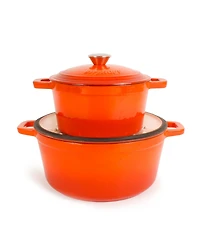BergHOFF Neo 4pc Cast Iron Cookware Set, 3qt. & 7qt.