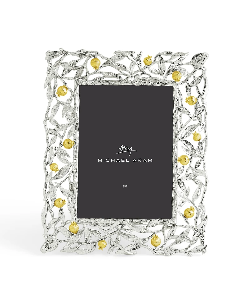 Michael Aram Pomegranate Silver and Gold Frame, 5" x 7"