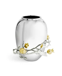 Michael Aram Pomegranate Silver and Gold Vase