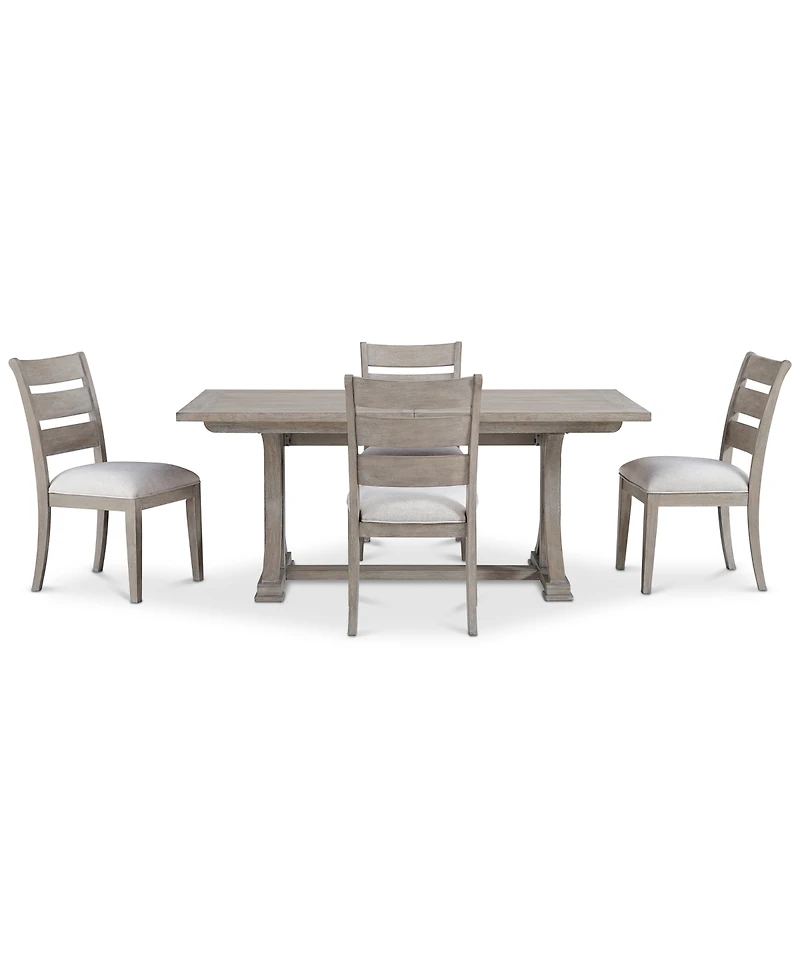 Sadie -Pc. Rectangular Dining Set (Table & Ladder Back Chairs