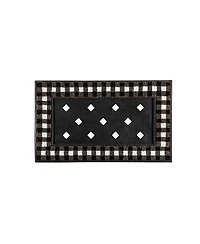 Evergreen Buffalo Check Coir Sassafras Floor Mat Indoor Outdoor Rubber Tray 18"x30" Fits Sassafras Inserts 10"x22" Black
