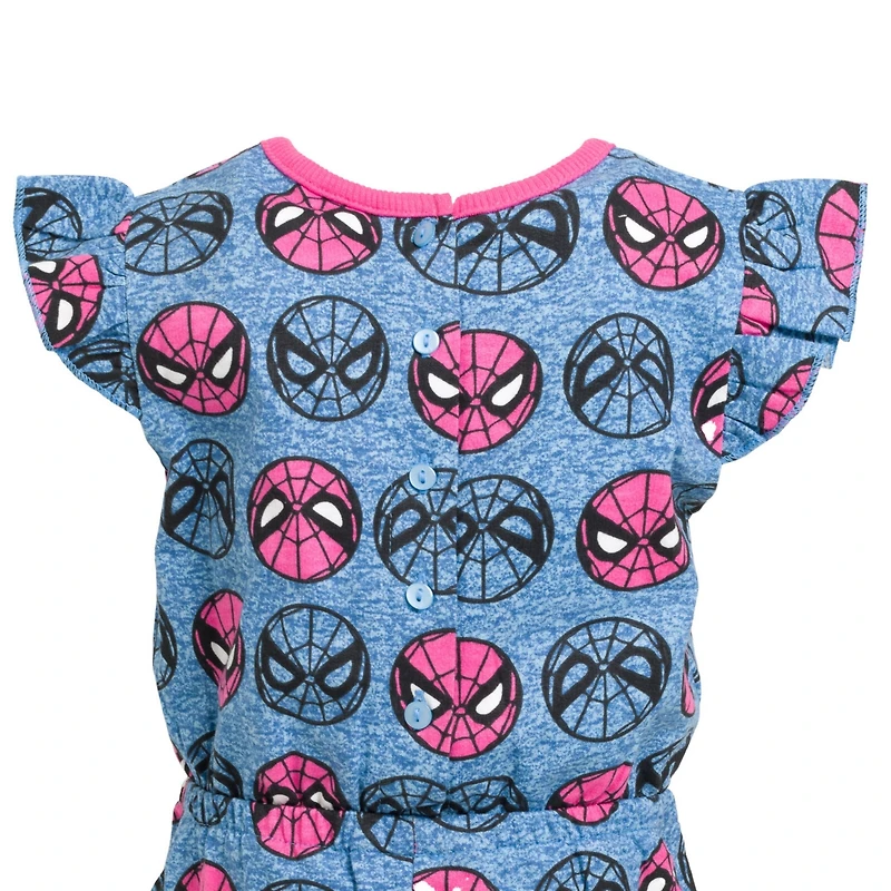 Avengers Girls Spider-Man French Terry Romper to