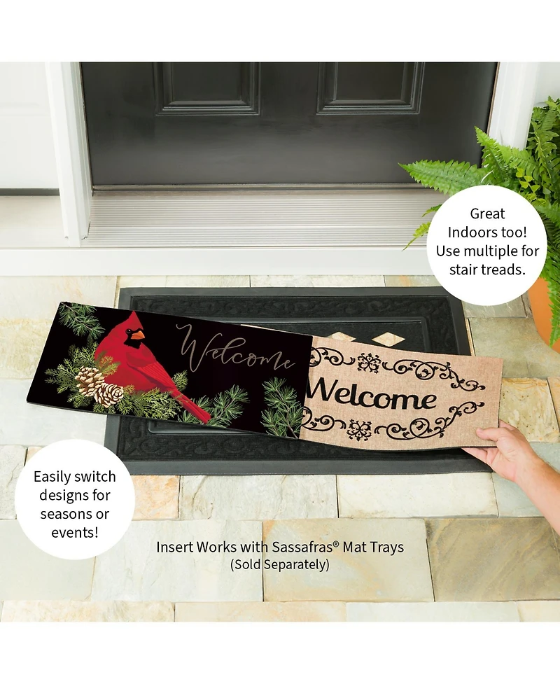 Evergreen Cardinal and Sassafras Indoor Outdoor Switch Doormat 1'10"x10" Multicolored