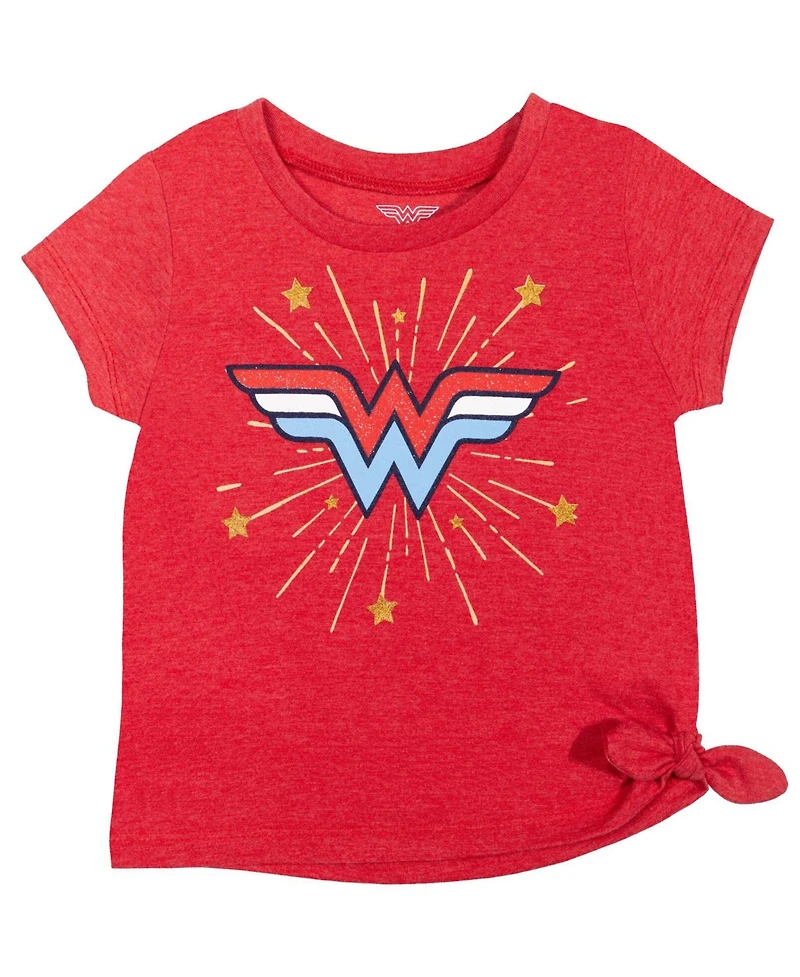 Justice League Toddler Girls Dc Comics Wonder Woman T-Shirt and Active Retro Dolphin Shorts Outfit Set