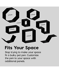 Iris Usa 24" Exercise 8-Panel Pet Playpen, Dog Playpen, Puppy Playpen, for Small and Medium Dogs, Keep Pets Secure, Easy Assemble, Fold It Down, Easy