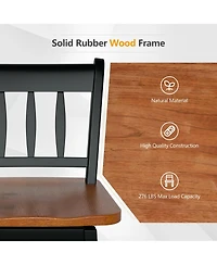 Sugift 24.5 Inches Set of 2 Swivel Bar Stools with 360° Swiveling