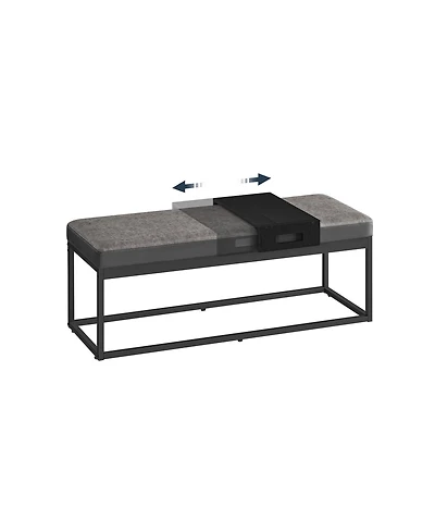 Slickblue Ottoman Bench with Small Shelf
