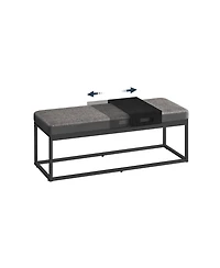 Slickblue Ottoman Bench with Small Shelf