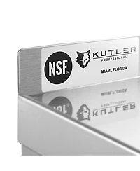 Kutler 14" x 36" Stainless Steel Shelf, Nsf Commercial Wall Mount Shelving w/ Backsplash, Floating Metal Mounted Shelves for Restaurant, Kitchen, Home