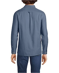 Lands' End Men's Long Sleeve Textured Twill Utility Shirt