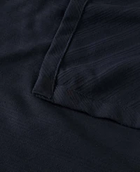 Superior Milan Cotton Jacquard Dobby Weave Textured Striped Lightweight Woven Throw, 50" x 60"
