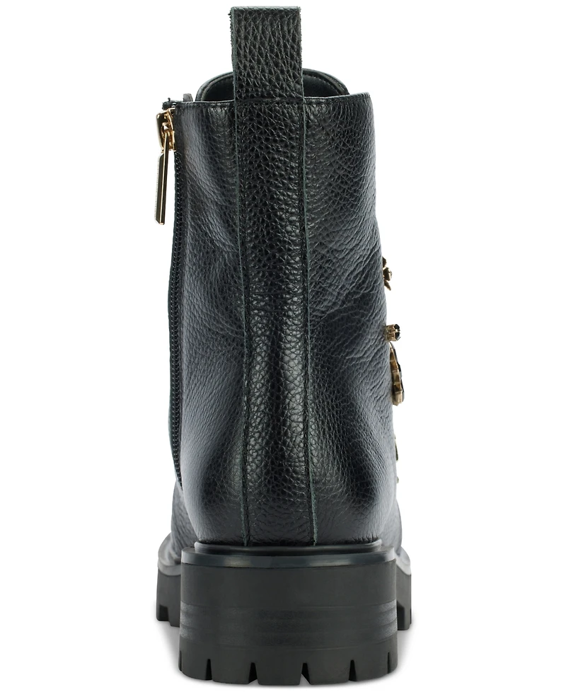 Karl Lagerfeld Paris Women's Makenzie Combat Booties