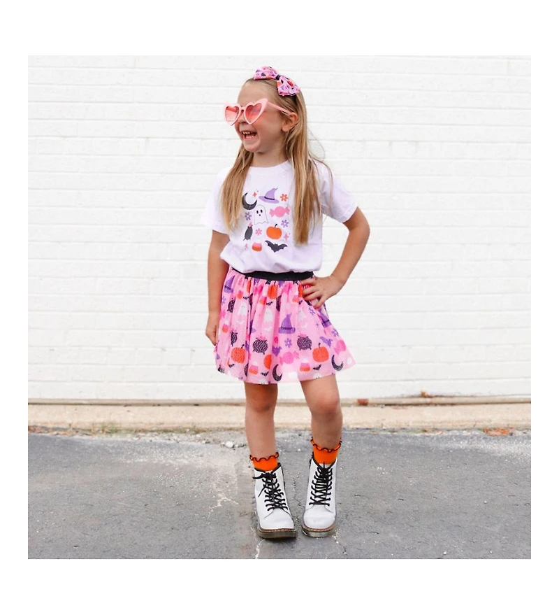 Sweet Wink Toddler Girls Halloween Fun Short Sleeve T-Shirt