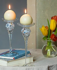 Vietri Chiara Tall Candlesticks, Set of 2