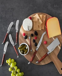 French Home Laguiole Cheese 7-Piece Knife and Spreader Set with Handles