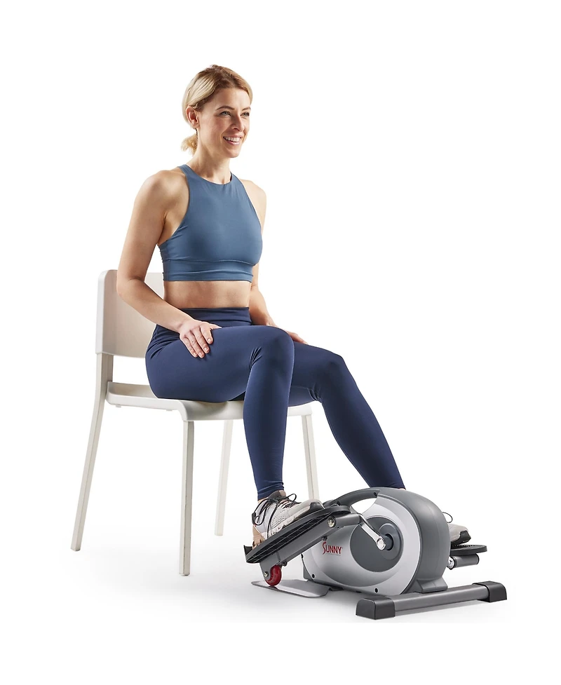 Sunny Health & Fitness Smart Portable Fully Assembled Magnetic Under Desk Elliptical Peddler, Foot & Leg Pedal Exerciser