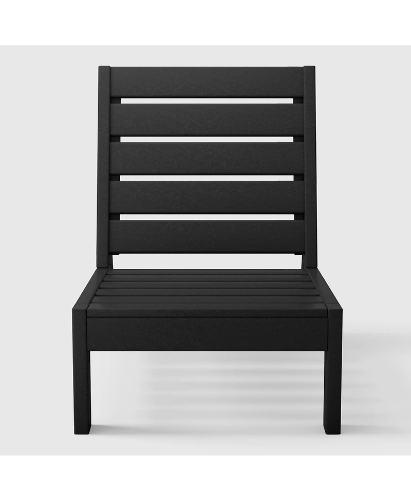 WestinTrends Outdoor Hdpe Deep Seating Modular Armless Patio Chair