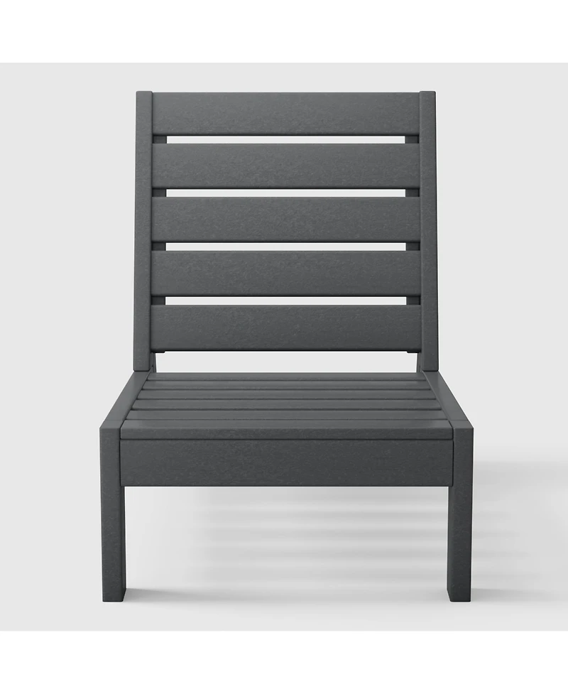 WestinTrends Outdoor Hdpe Deep Seating Modular Armless Patio Chair