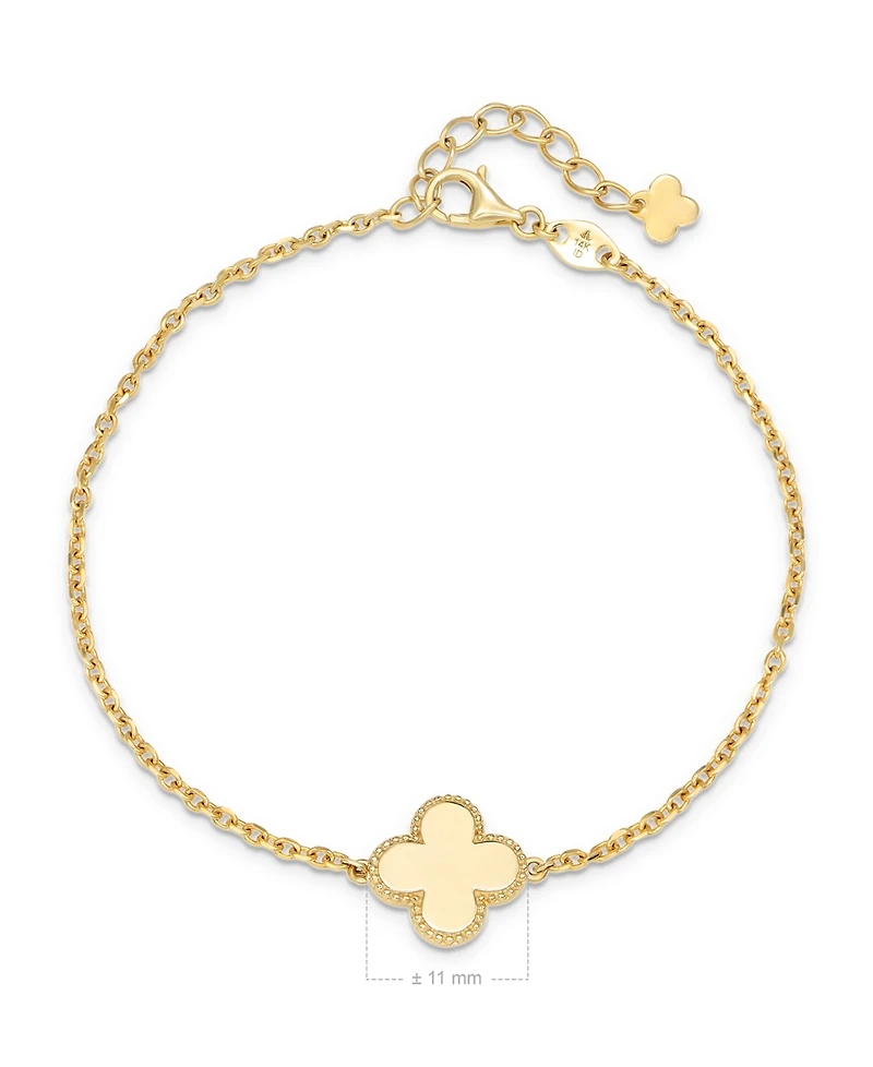 Devata Clover Chain Bracelet in 14K Gold, 6.5 in adj to 7.5 in