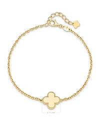 Devata Clover Chain Bracelet in 14K Gold, 6.5 in adj to 7.5 in