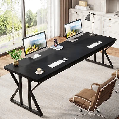 Tribesigns 78.7-Inch Executive Desk, Large Computer Office Desk Workstation, Modern Study Writing Table Business Furniture for Home