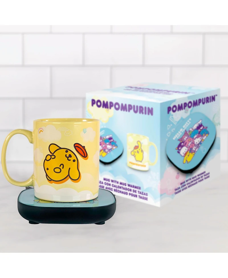 Uncanny Brands Hello Kitty and Friends Pompompurin Mug Warmer with Mug – Keeps Your Favorite Beverage Warm - Auto Shut On/Off