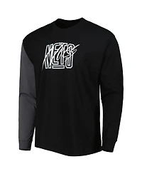 Nike Men's Black Brooklyn Nets Courtside Versus Flight MAX90 Long Sleeve T-Shirt