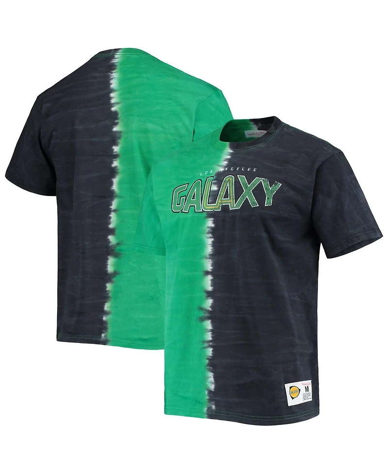 Mitchell & Ness Men's Green La Galaxy Vertical Tie-Dye Top
