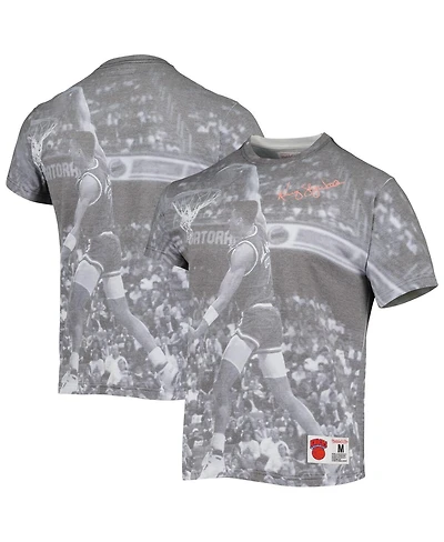 Mitchell & Ness Men's Kenny Walker Heather Gray New York Knicks Above The Rim T-Shirt