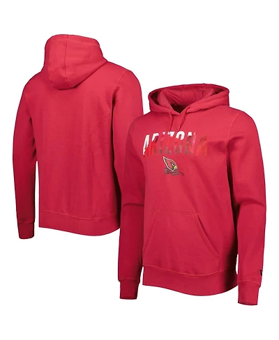 New Era Men's Cardinal Arizona Cardinals Ink Dye Pullover Hoodie