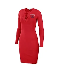 Wear by Erin Andrews Women's Red Washington Capitals Lace-Up Dress