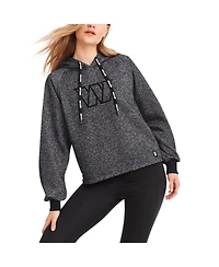Dkny Sport Women's Black Washington Commanders Debbie Dolman Raglan Pullover Hoodie Sweatshirt