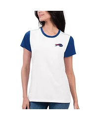 G-iii 4Her by Carl Banks Women's White/Royal Buffalo Bills Fashion Illustration T-Shirt