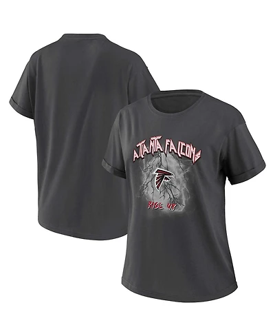 Wear by Erin Andrews Women's Charcoal Atlanta Falcons Boyfriend T-Shirt