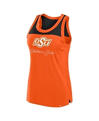 Fanatics Women's Orange Oklahoma State Cowboys Crosley Colorblock Tank Top