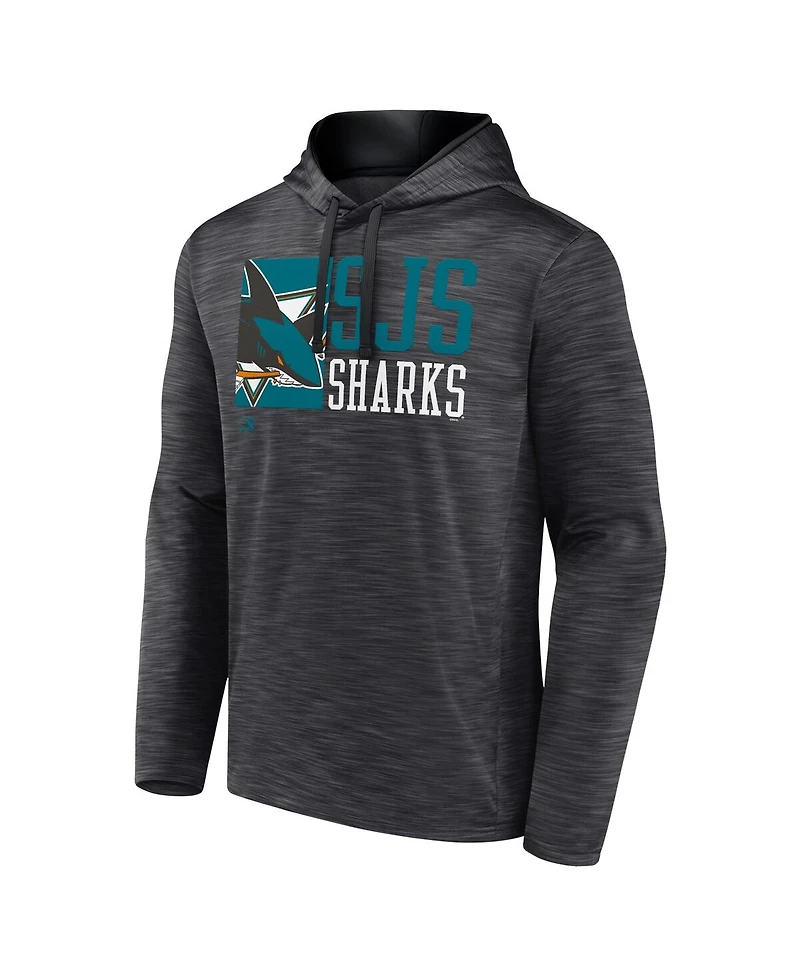 Fanatics Men's Charcoal San Jose Sharks Never Quit Pullover Hoodie