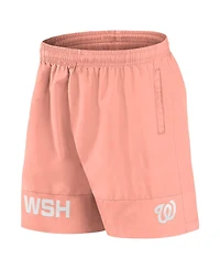 Fanatics Men's Coral Washington Nationals Elements Swim Shorts