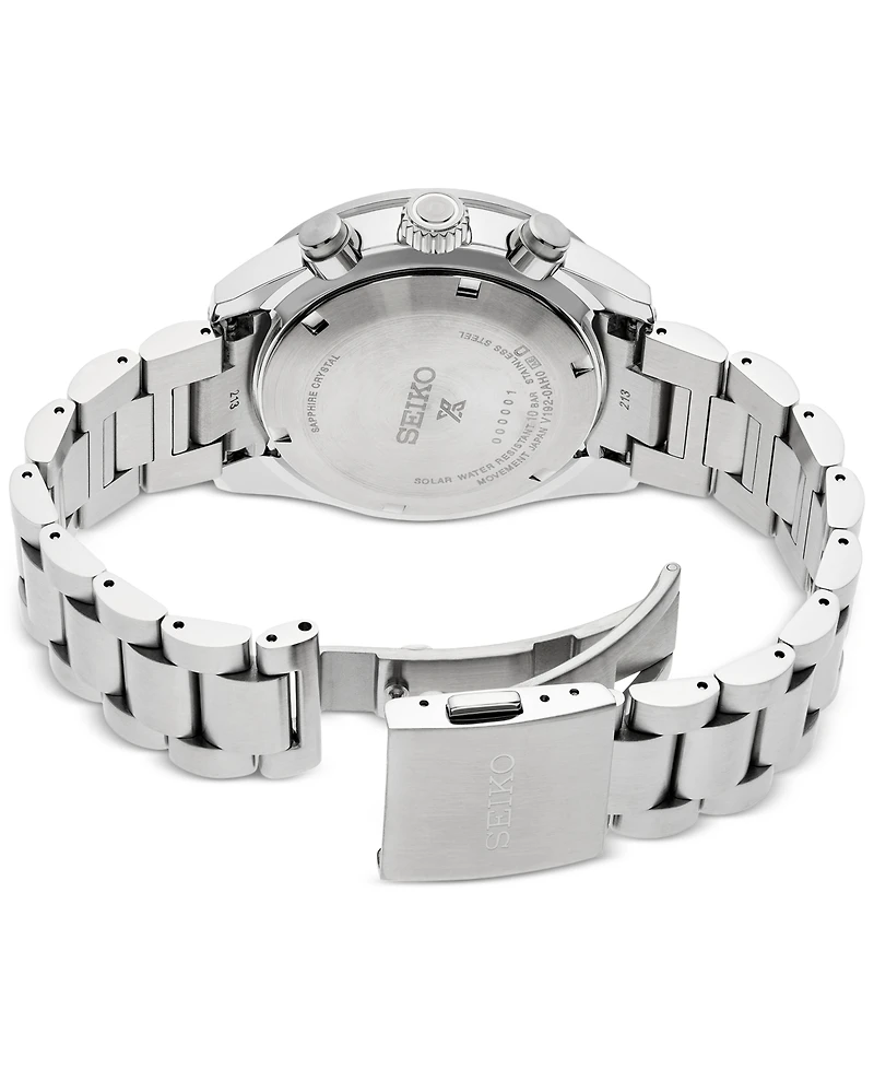 Seiko Men's Solar Chronograph Prospex Speedtimer Stainless Steel Bracelet Watch 41mm