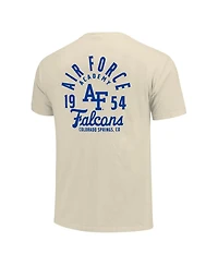 Image One Men's Cream Air Force Falcons Comfort Colors Mascot Overlay T-Shirt