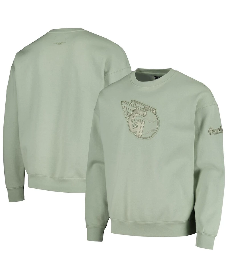 Pro Standard Men's Green Cleveland Guardians Neutral Drop Shoulder Pullover Sweatshirt