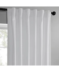 Half Price Drapes White Simply Velvet Room Darkening Curtain Pair (2 Panels
