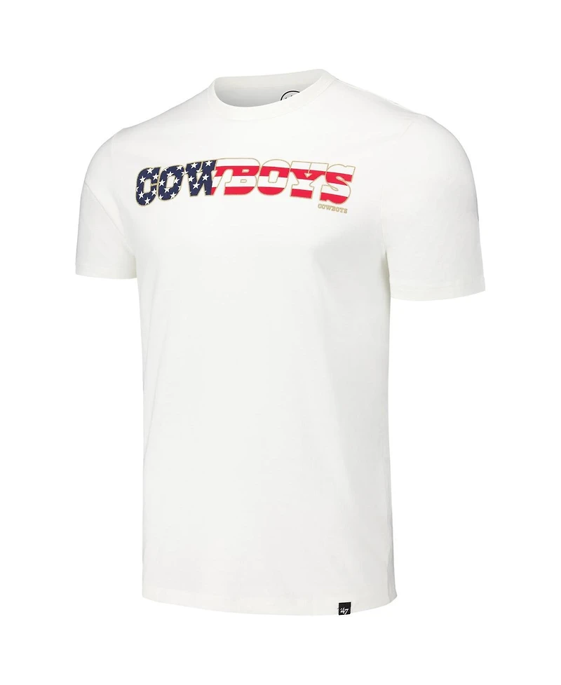 '47 Brand Men's White Dallas Cowboys Flag Script Franklin T-Shirt