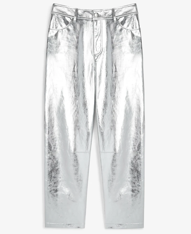 On 34th Women's Metallic Faux-Leather Pants, Created for Macy's