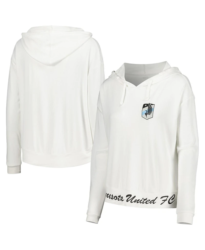 Concepts Sport Women's White Minnesota United Fc Accord Hoodie Long Sleeve Top