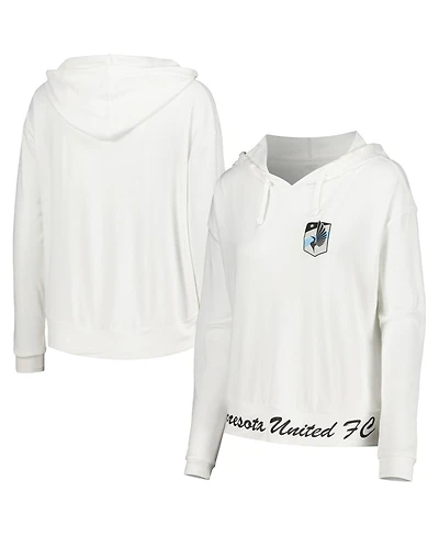 Concepts Sport Women's White Minnesota United Fc Accord Hoodie Long Sleeve Top